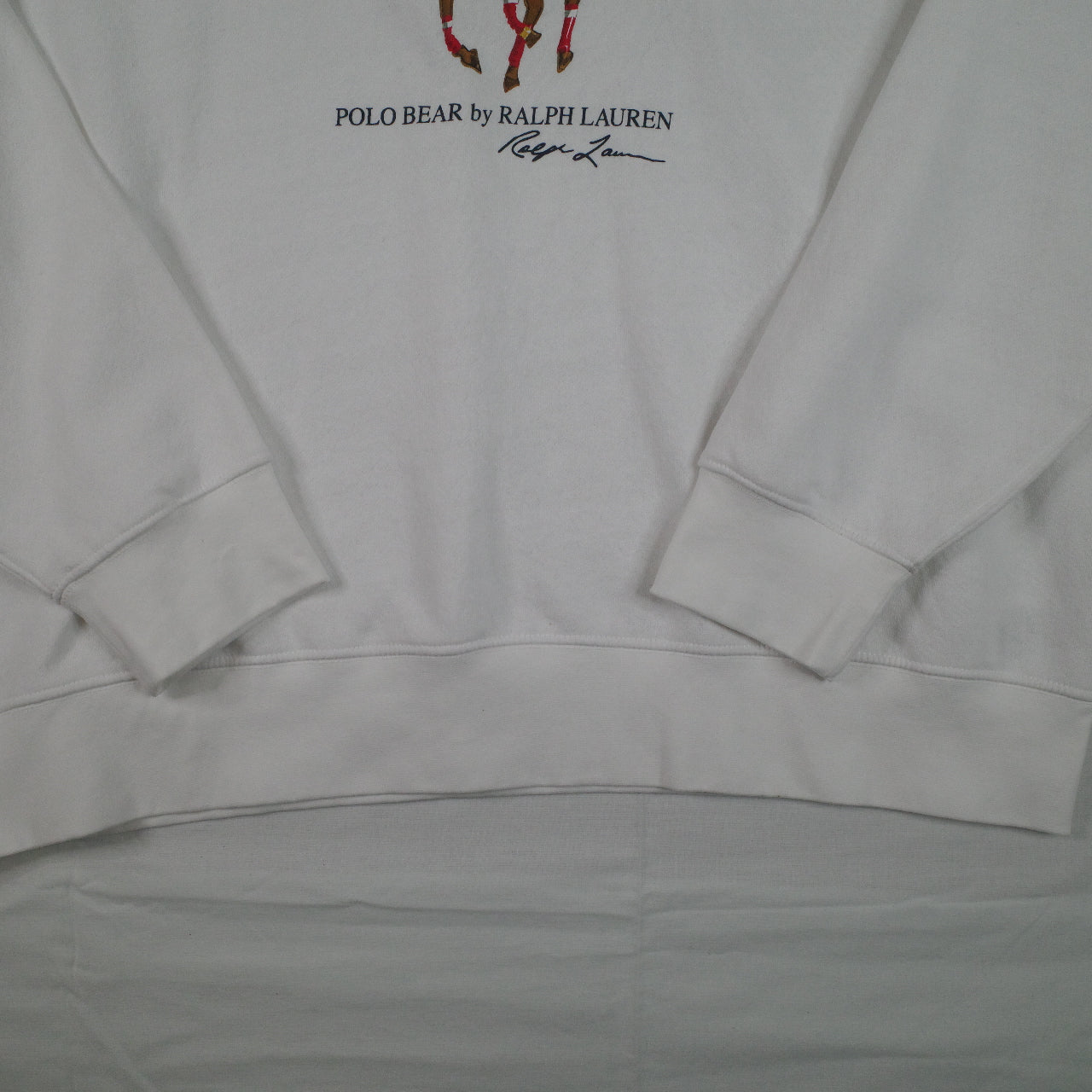 Polo Ralph Lauren Preppy Bear Polo Bear Pullover Sweatshirt White Mens XXL NWT