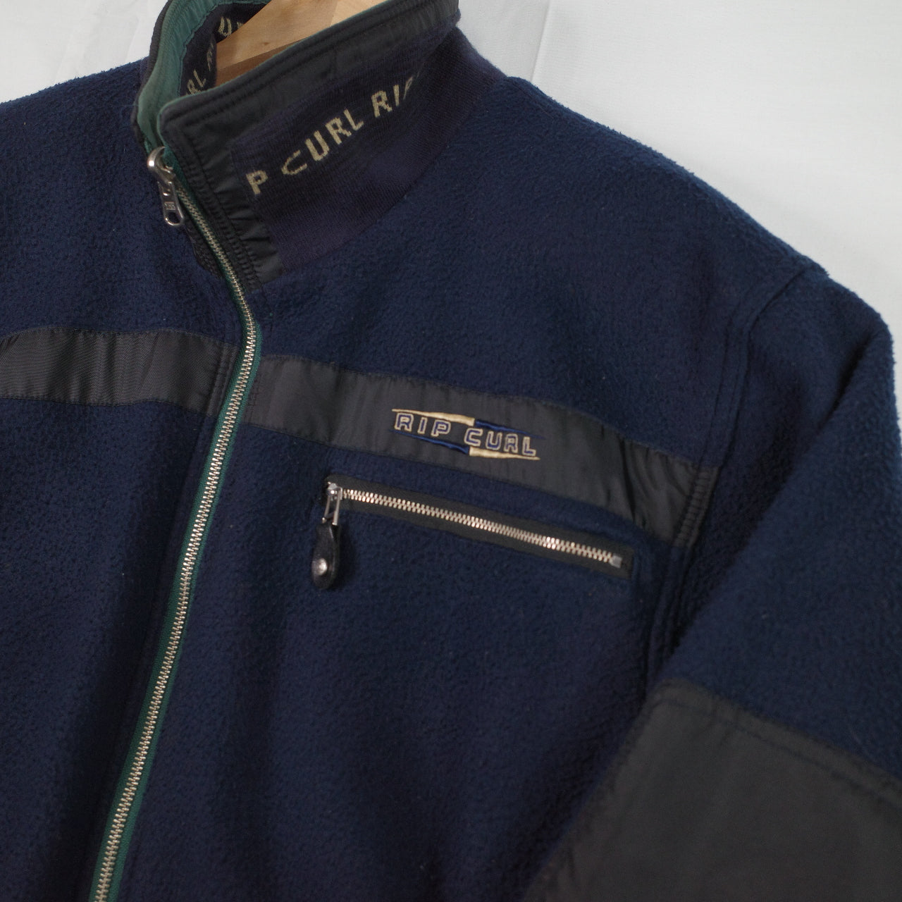 Vintage Ripcurl Green Navy 'The Search' Reversible Jacket 90's Size L Zip Up Jacket Mens Large