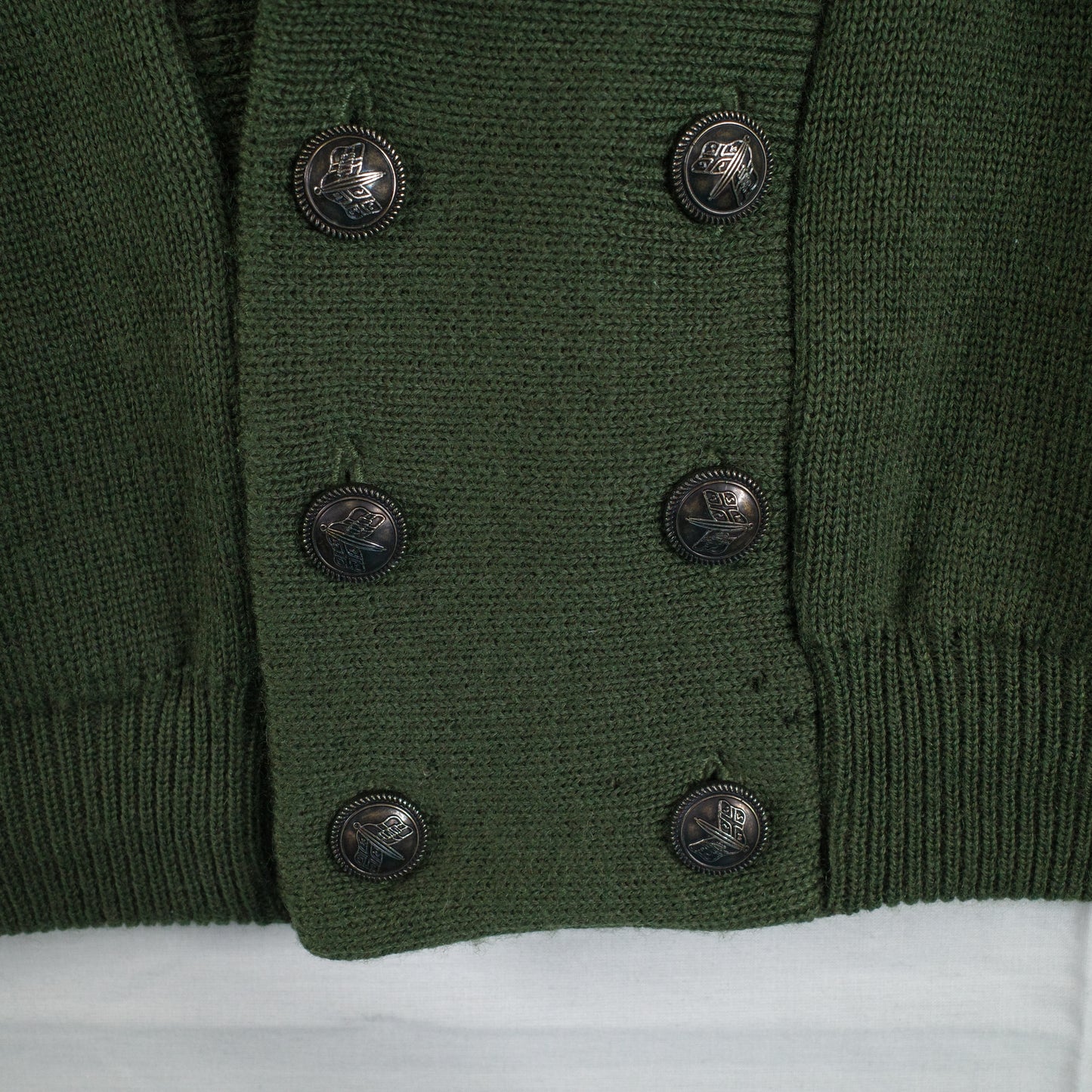 Aklanda 100% Wool Shawl Collar Cardigan Sweater Mens Medium