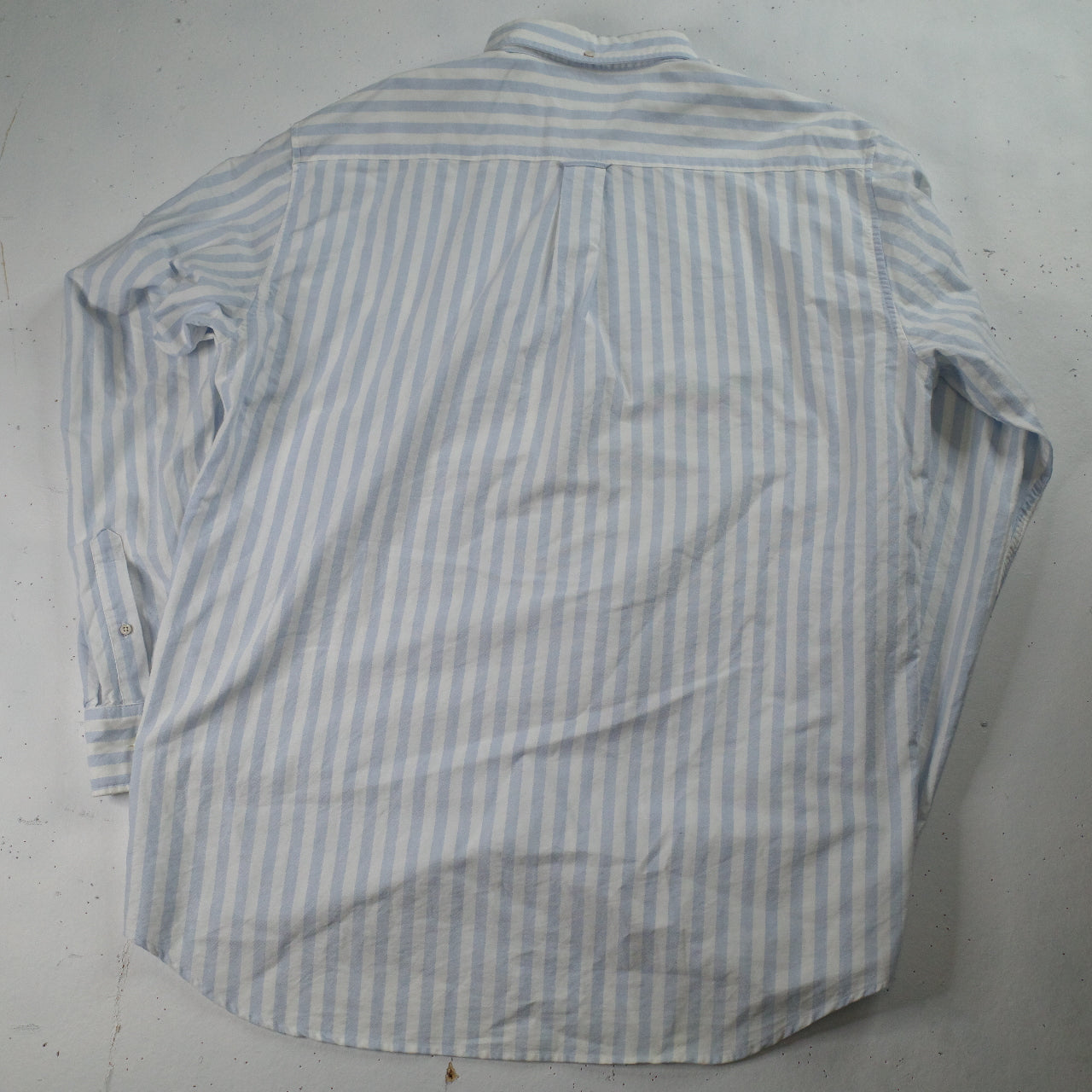 Gant Oxford Banker Blue White Stripe Cotton Button Up Mens 2XL