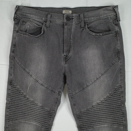 True Religion Rocco Relaxed Skinny Black Faded Jeans Mens Waist 33
