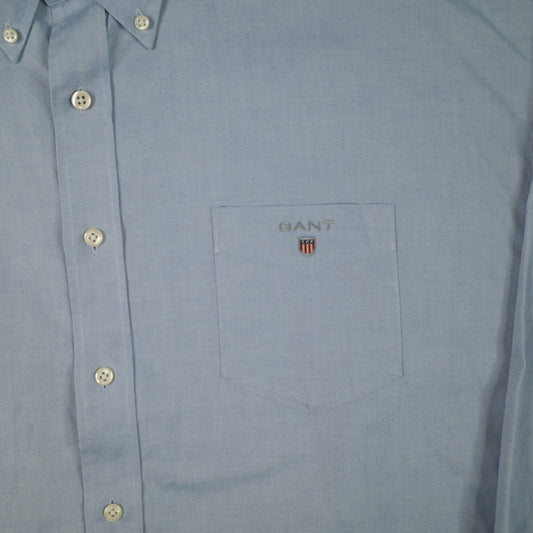 Gant Men’s Shirt Pinpoint Oxford Regular Fit Blue Size 3XL XXXL