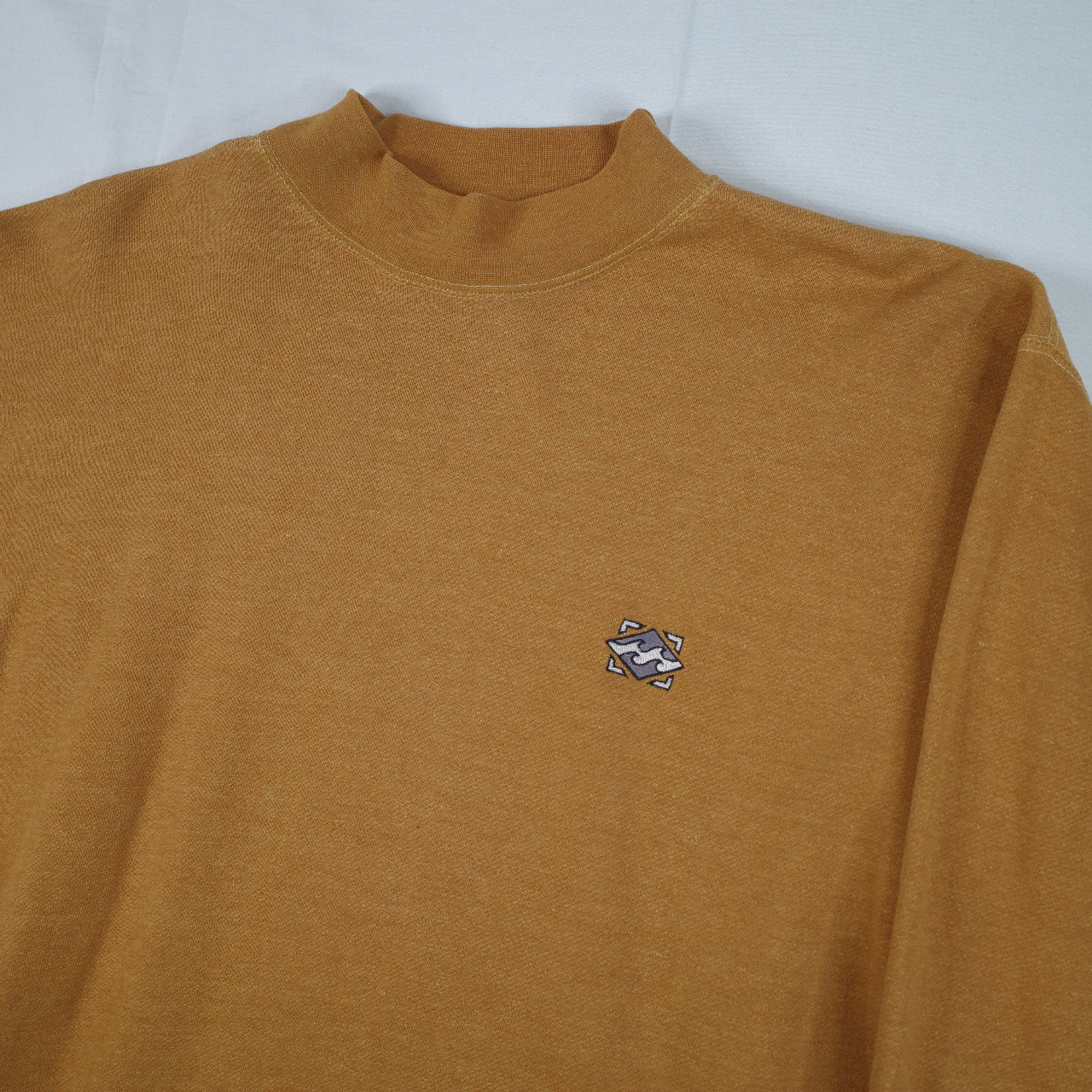 Billabong China Mock Fleece Sweater Mustard Yellow Vintage 90's Mens Medium