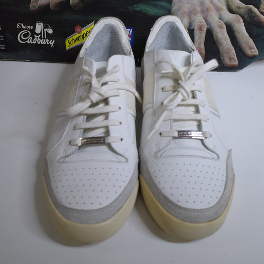 Burberry Suede Leather White/Grey Trainers EU 44 US11