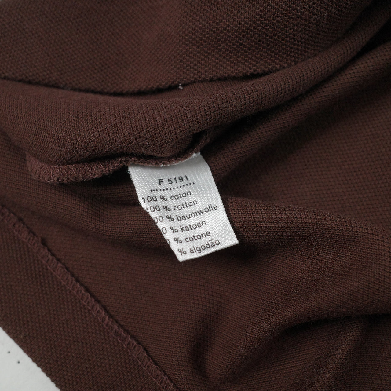 Vintage Lacoste Polo Shirt Brown Short Sleeve Mens Size 4 Medium