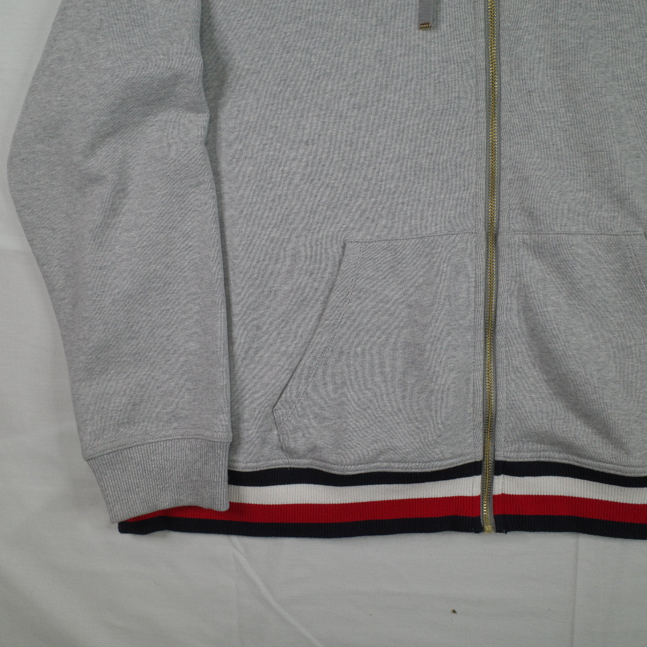 Tommy Hilfiger Grey Zip Up Hoodie Cotton Men's XXL
