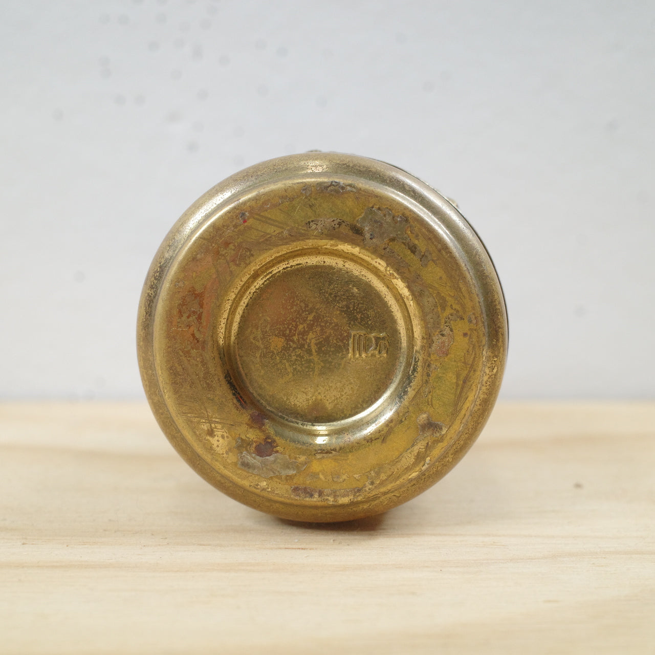 Erhard Table Lighter 1960's Cherub Brass Unrestored