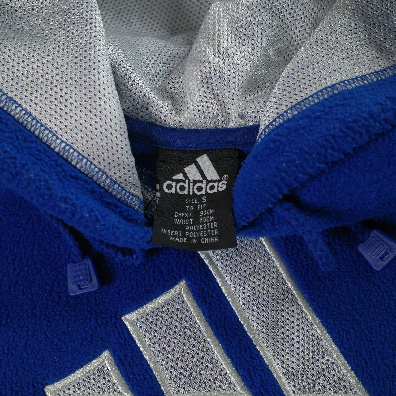 Vintage Adidas Trefoil Hoodie Fleece Vintage 1990s Mens Small Navy