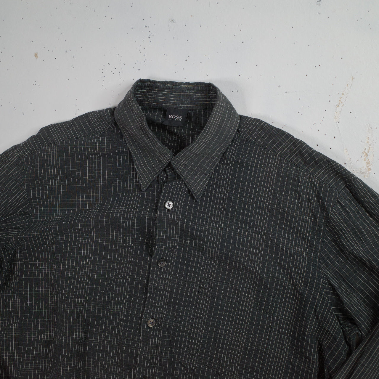 Boss Hugo Boss Checkered Vintage Button Up Shirt Mens Large
