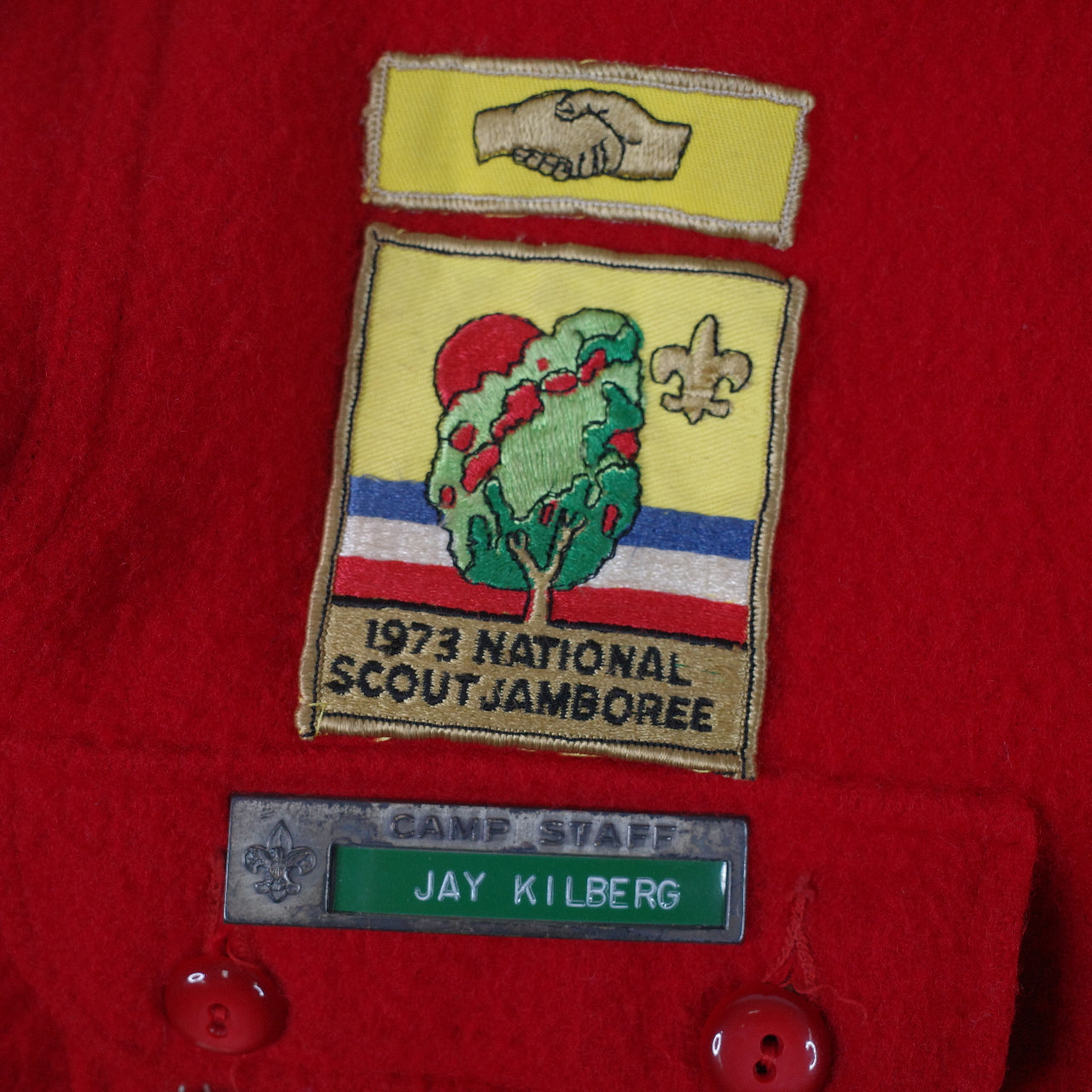Vintage Boy Scouts of America Jacket Men’s Red 1973 Jamboree Scout Leader Jacket