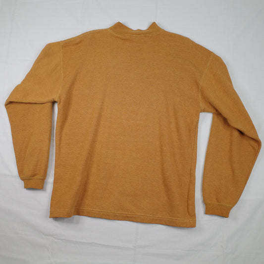 Billabong China Mock Fleece Sweater Mustard Yellow Vintage 90's Mens Medium