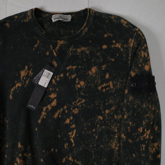 Stone Island OVD Acid Wash Black Sweatshirt Crewneck Mens Medium NWT