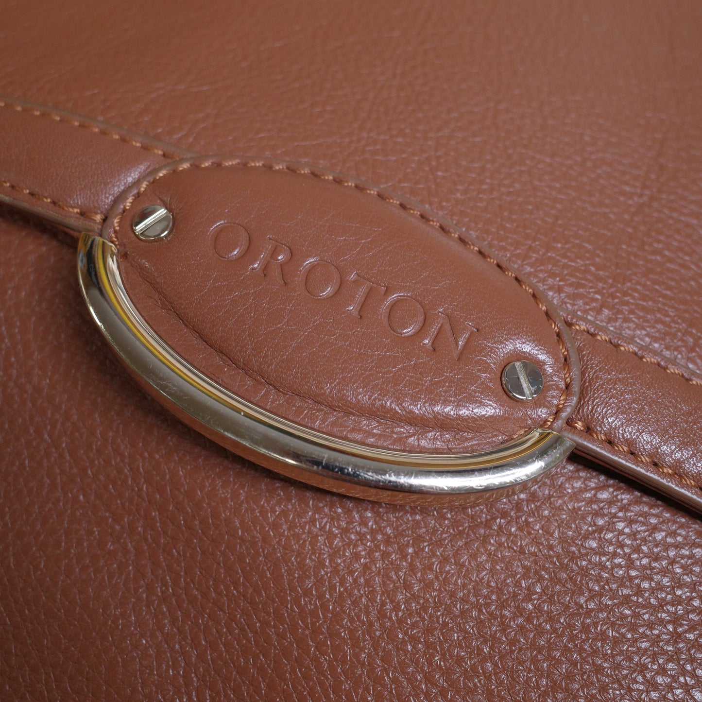 Oroton Tan Leather Shoulder Bag