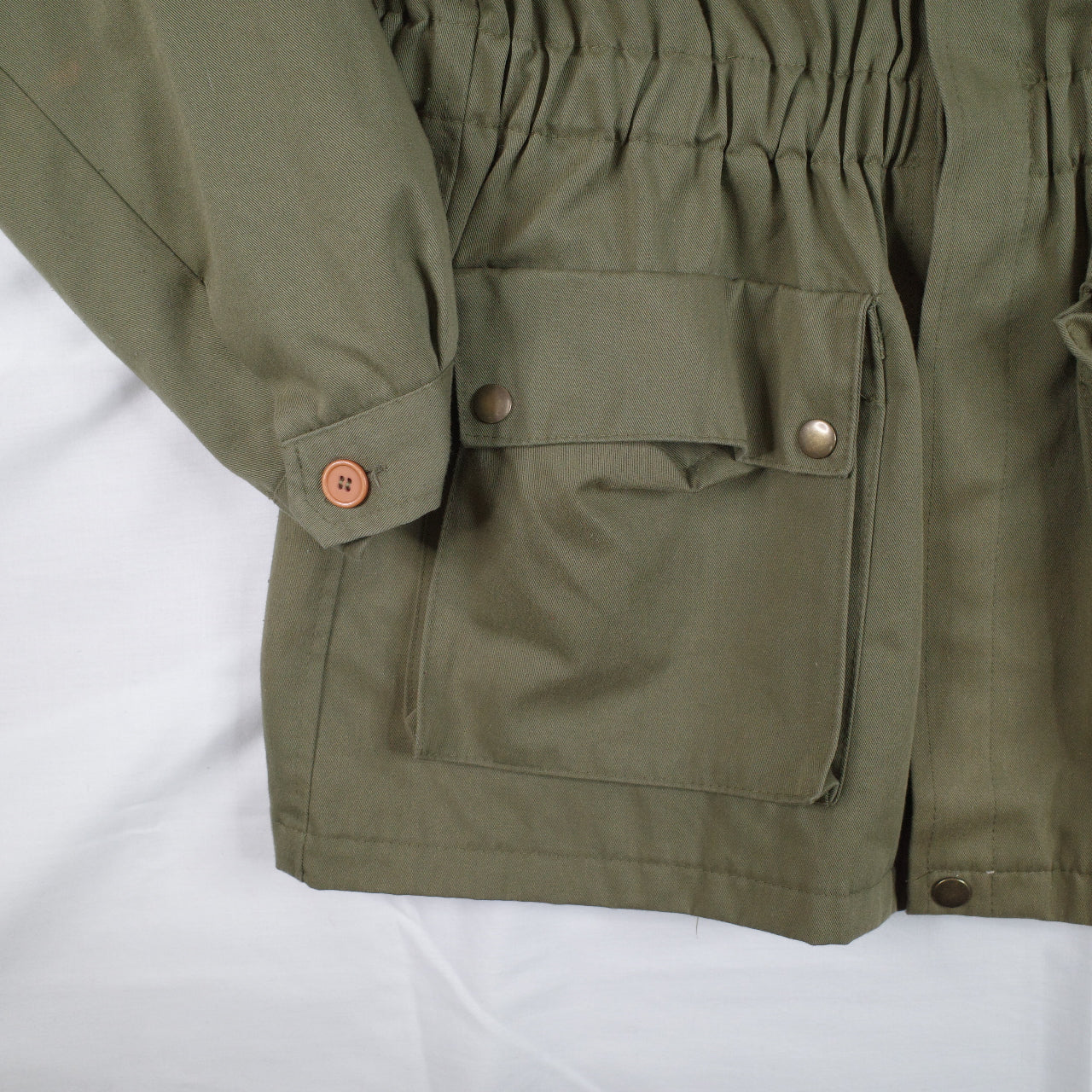 Zig Zag Army Jacket Green Medium