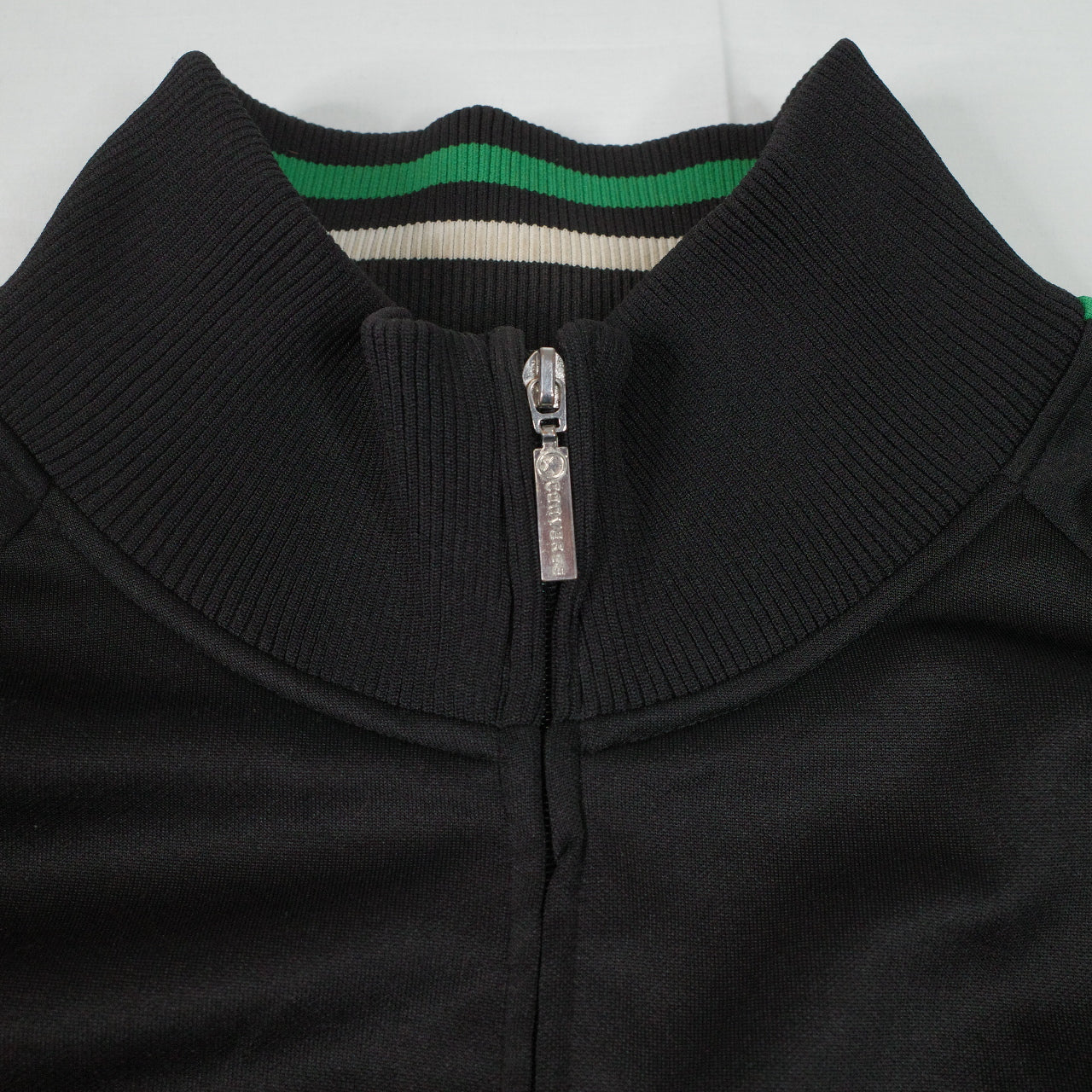 Vintage Converse Black Green Embroidered Spell Out Track Full Zip Jacket Mens XL