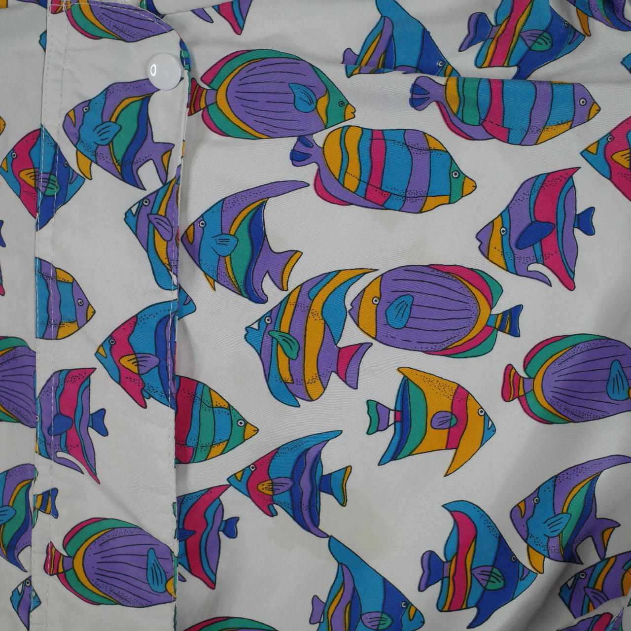 Duffel Sportswear Tropical Fish All Over Print 1980s Jacket Large