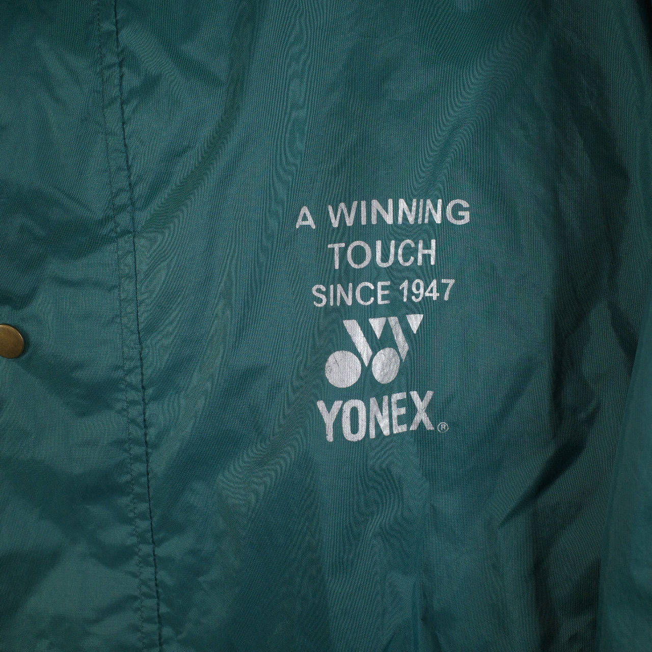 Vintage Yonex Spirit Coach Hooded Zip Up Button Jacket Mens Medium