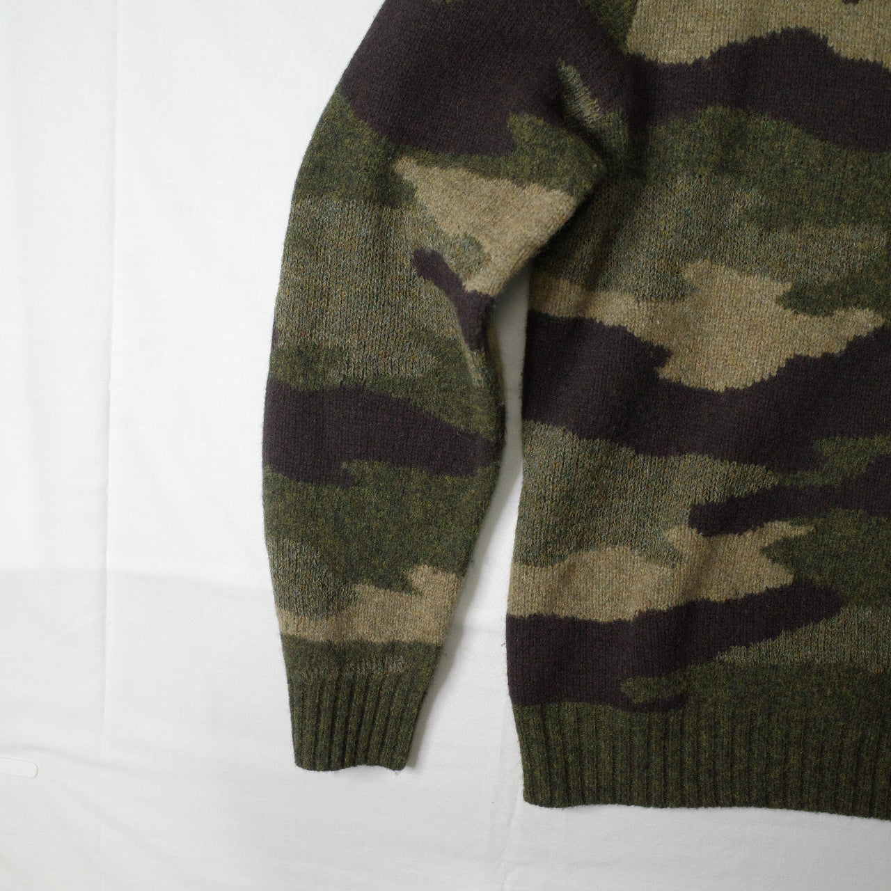 Polo Ralph Lauren Knit Camo Sweater Wool Mens Small