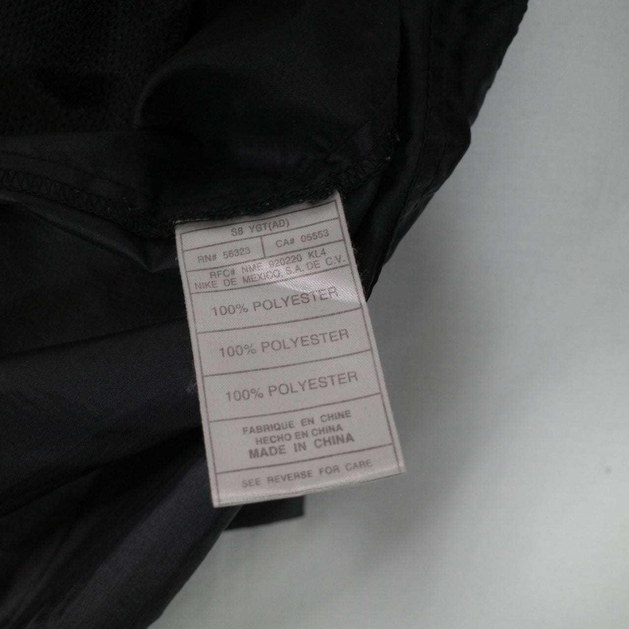 Vintage Nike Nylon Black Big Back Windbreaker Swoosh Coat Jacket Overcoat Mens Medium