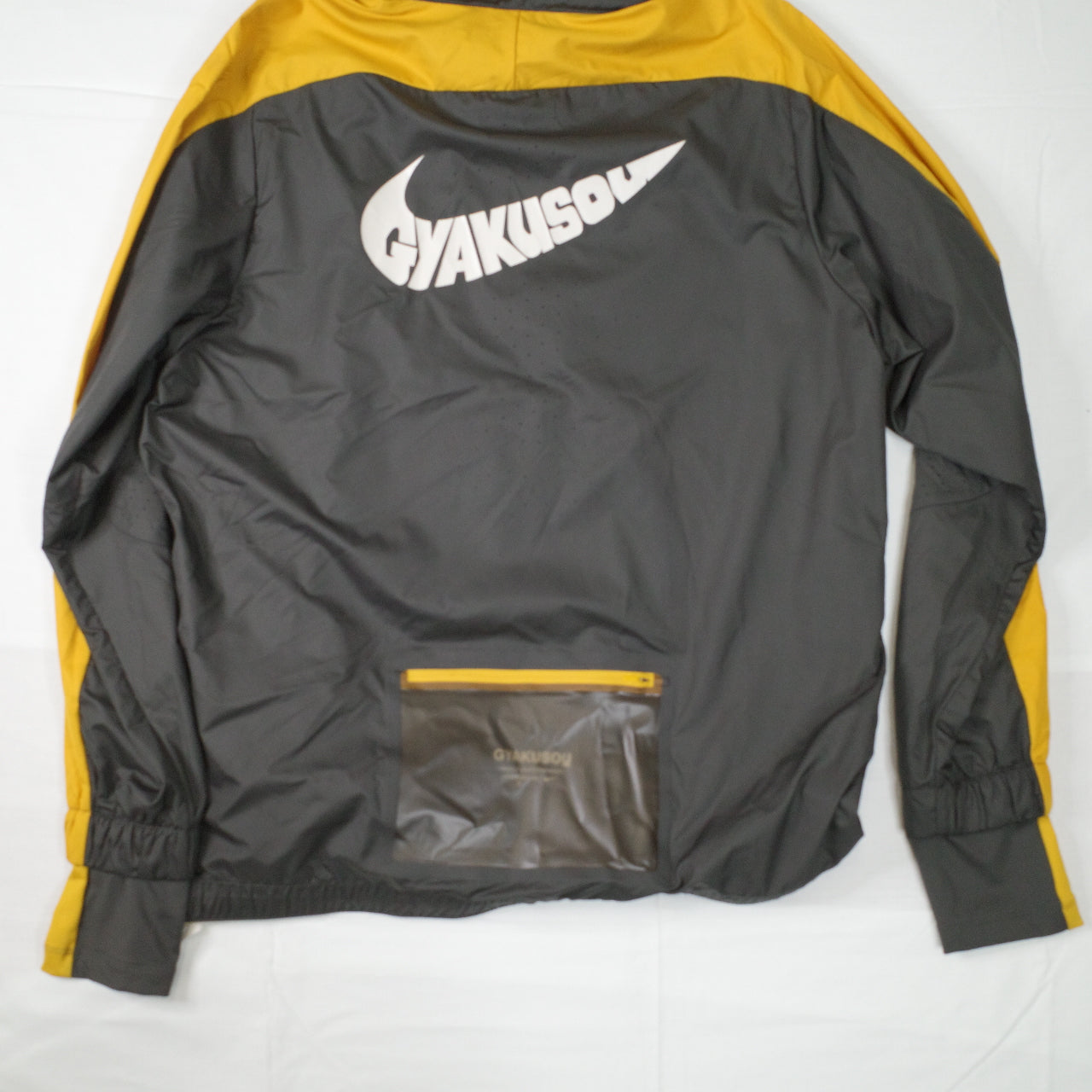 Nike Gyakusou Running Hooded Jacket Mens Size XL Packable 3-1 Pewter Yellow