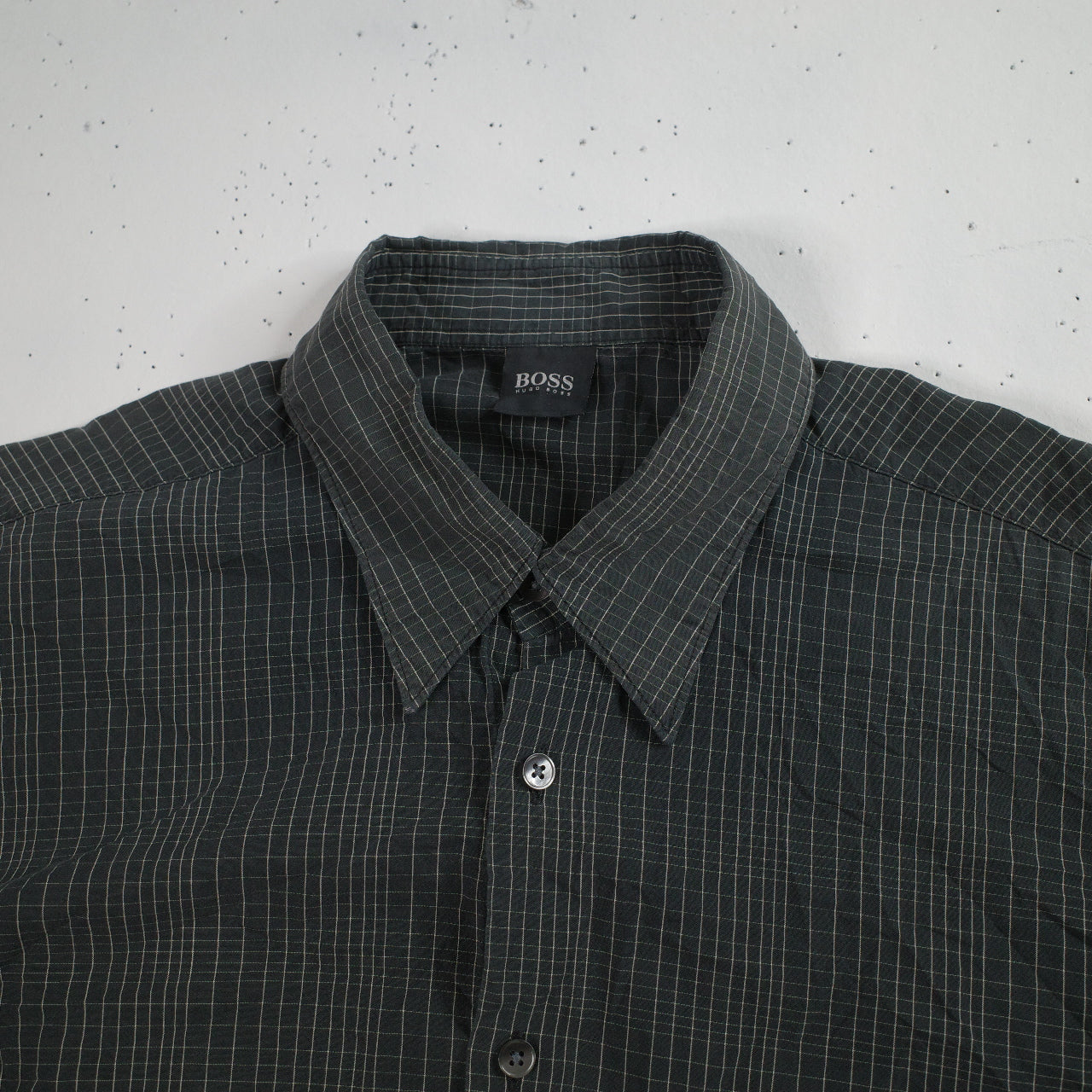 Boss Hugo Boss Checkered Vintage Button Up Shirt Mens Large