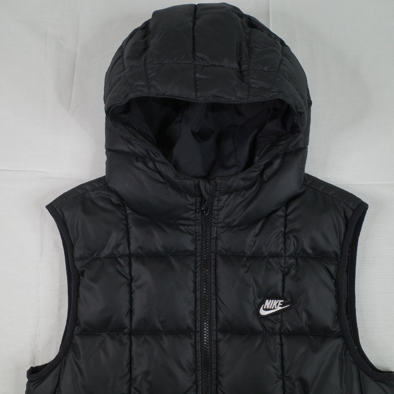 Vintage Nike Sportswear Puffer Vest Quilted Grey Tag Womens Small