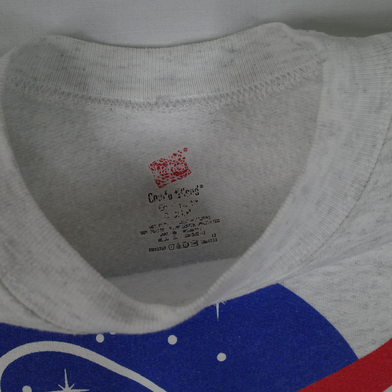 Vintage Nasa Crewneck Grey Mens Small