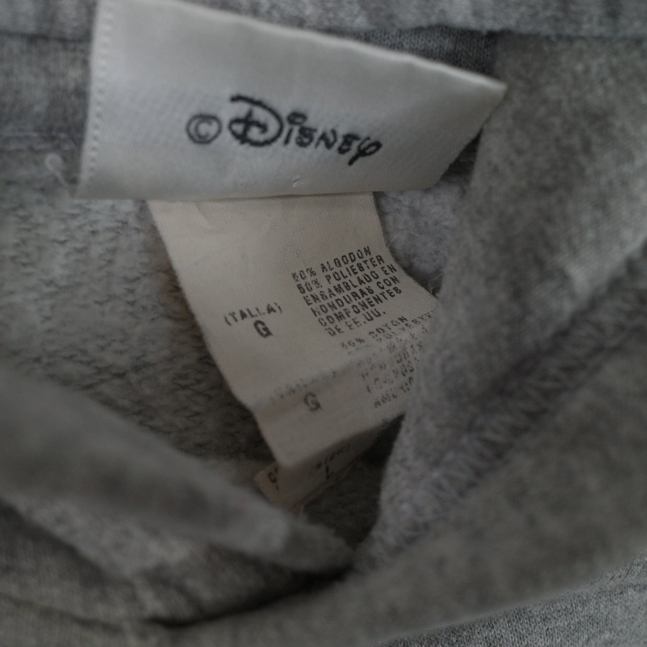 Vintage Walt Disney World An American Tradition Flag Grey Hoodie Mens XL