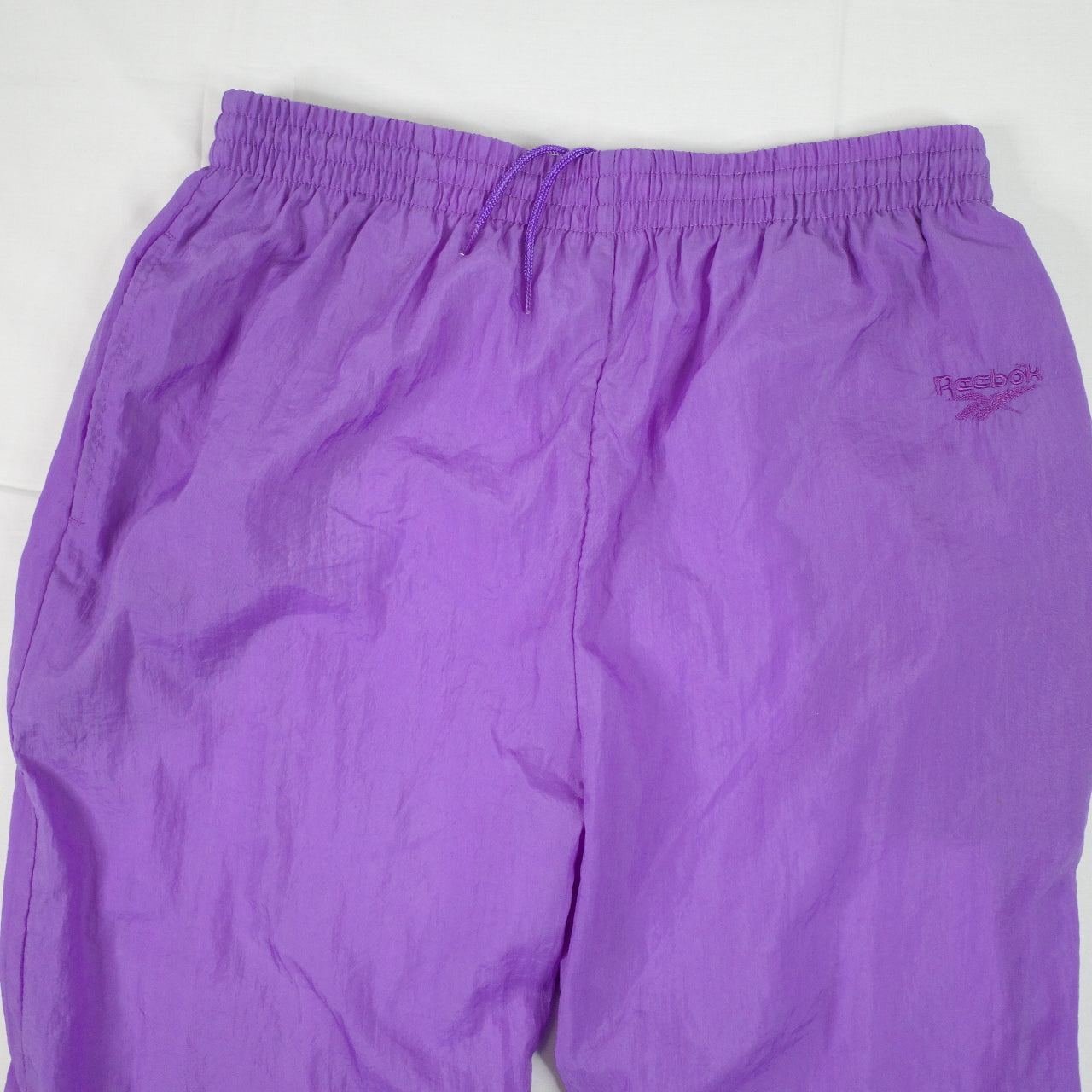 Vintage Reebok Black Purple Track Set Zip Jacket Pants Mens Medium