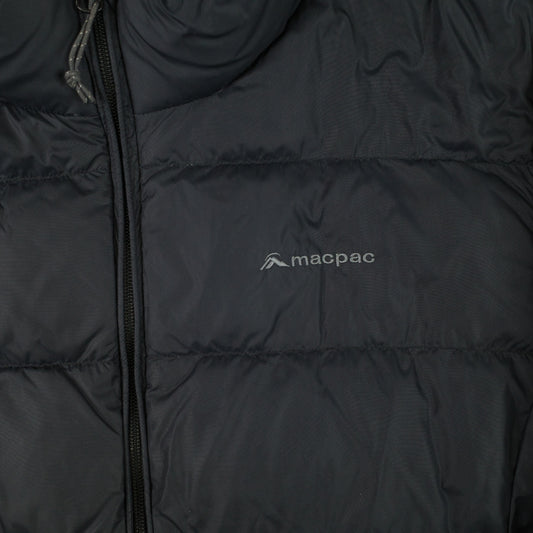 Macpac Halo Puffer Down Jacket Womens 18 Black Full Zip