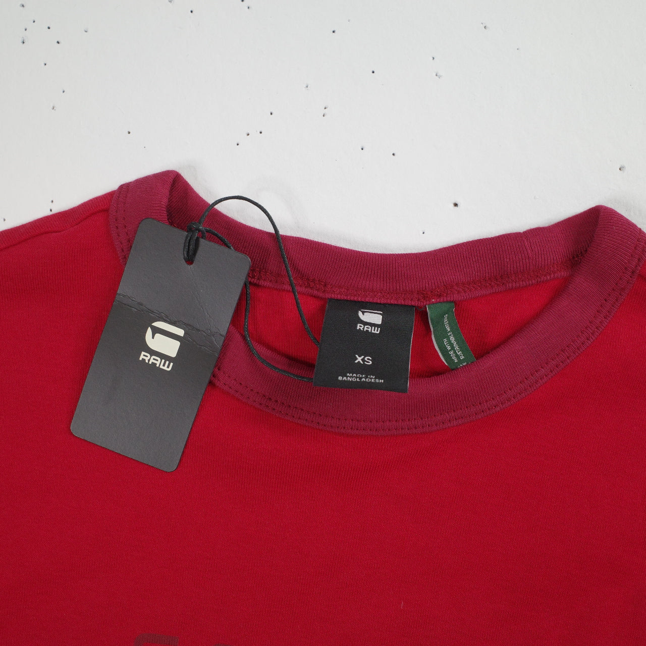 G-STAR Womens Slim Fit Graphic T-Shirt Top Chilli Red XS Short Sleeve New