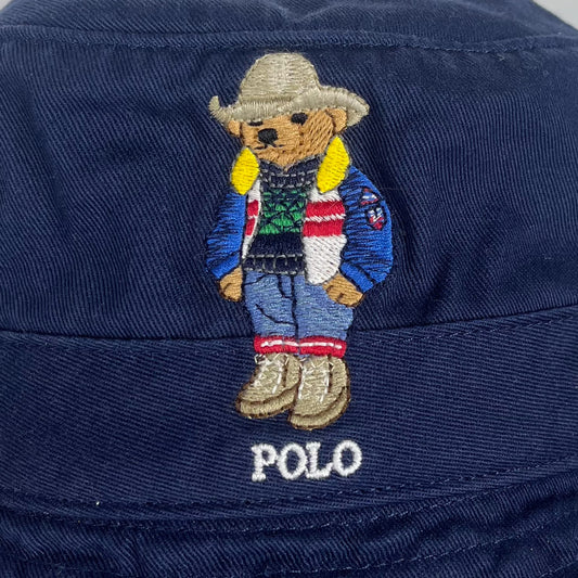 Polo Ralph Lauren Polo Bear Navy Ranch Bear Bucket Hat Small Medium New