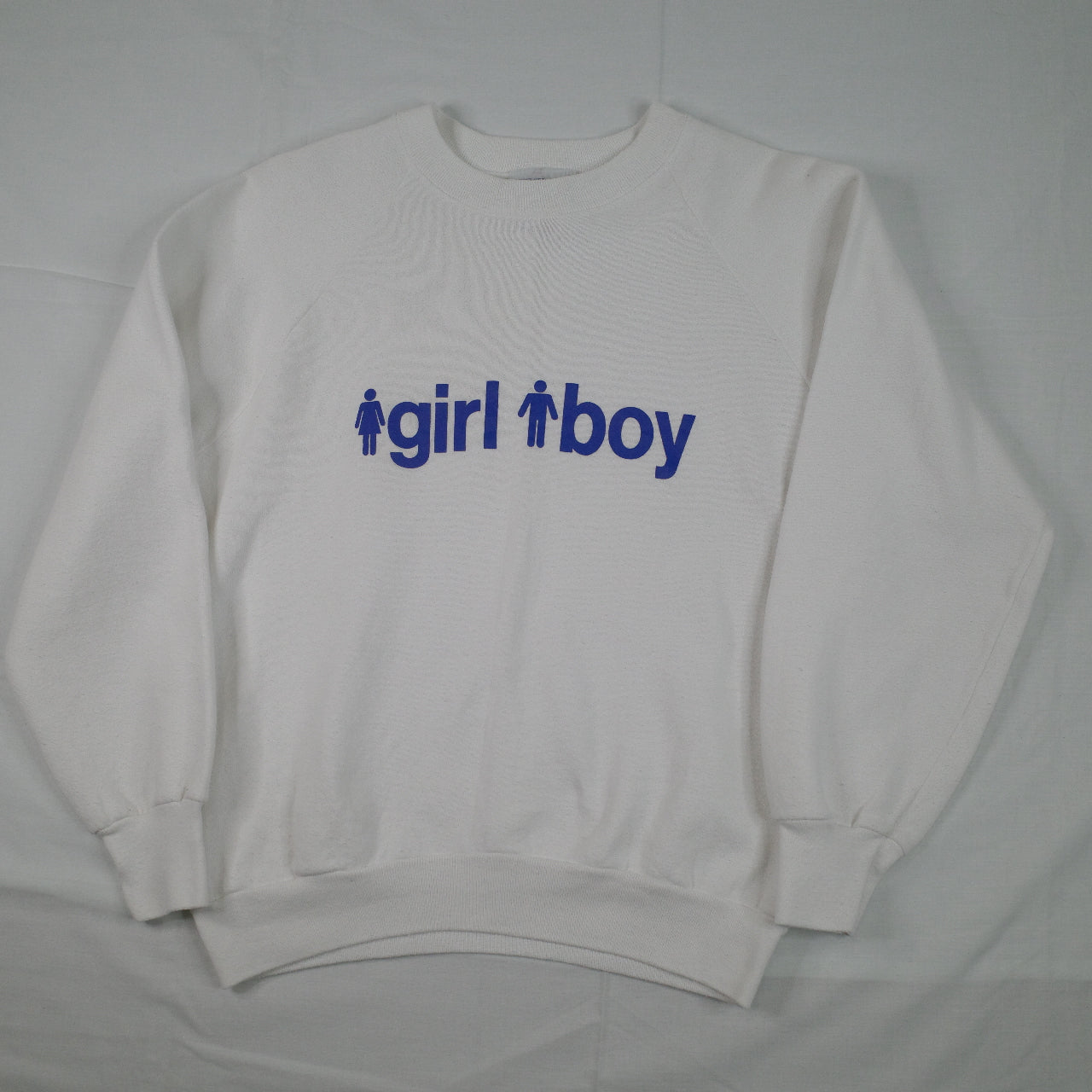 Girl Boy Skate Brand 90's Vintage White Crewneck Women's M