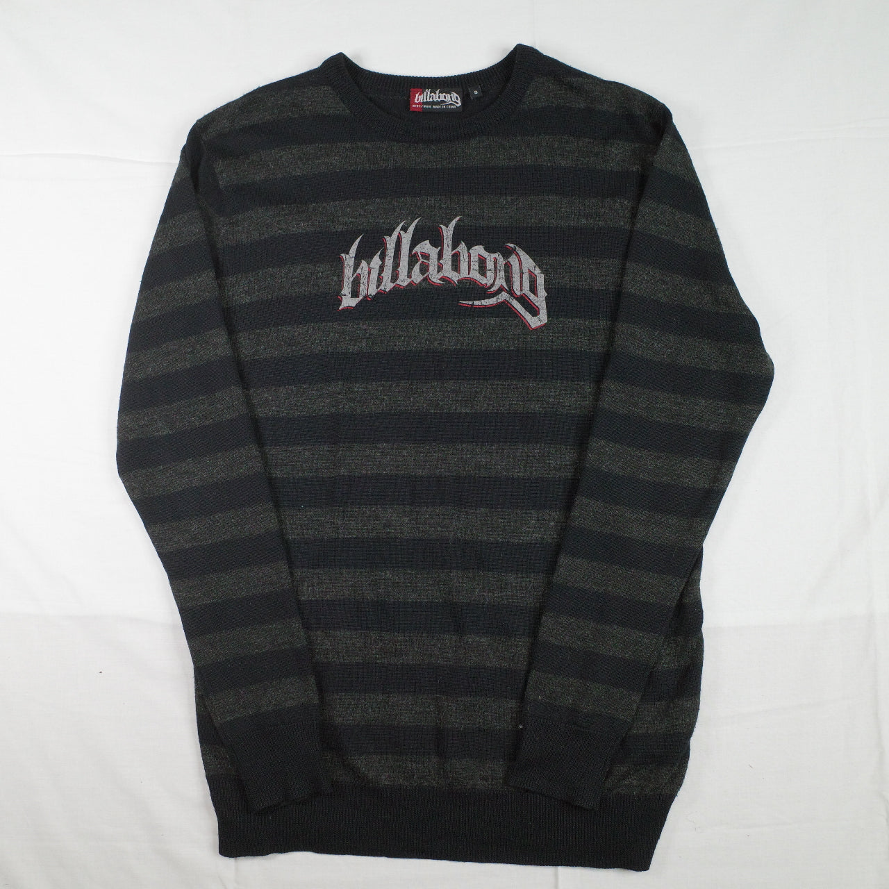 Vintage Billabong Striped Sweater Wool Acrylic Chest Logo Mens Small
