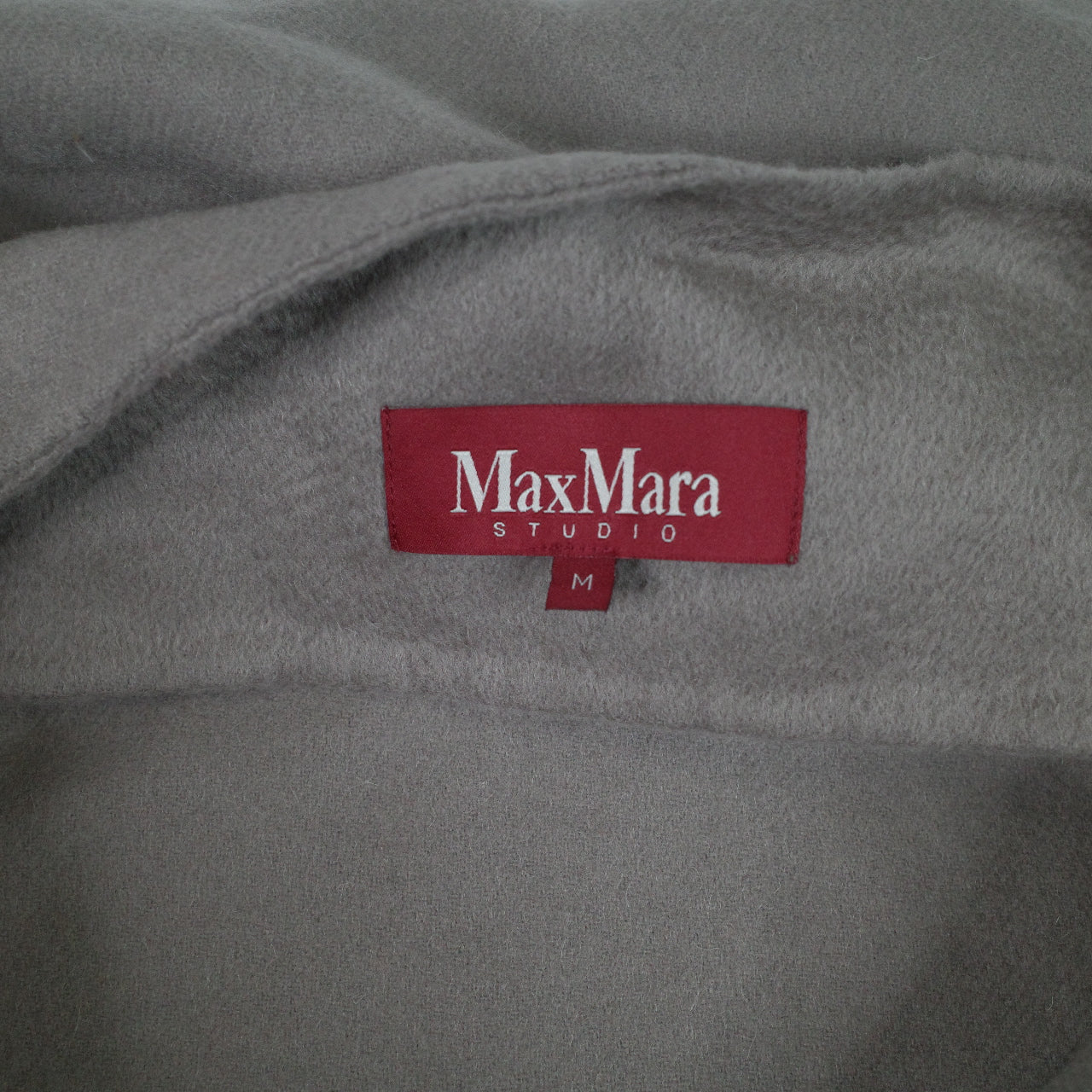 Max Mara Studio Light Brown Wool Shawl Coat Womens Tessuto Womens Large