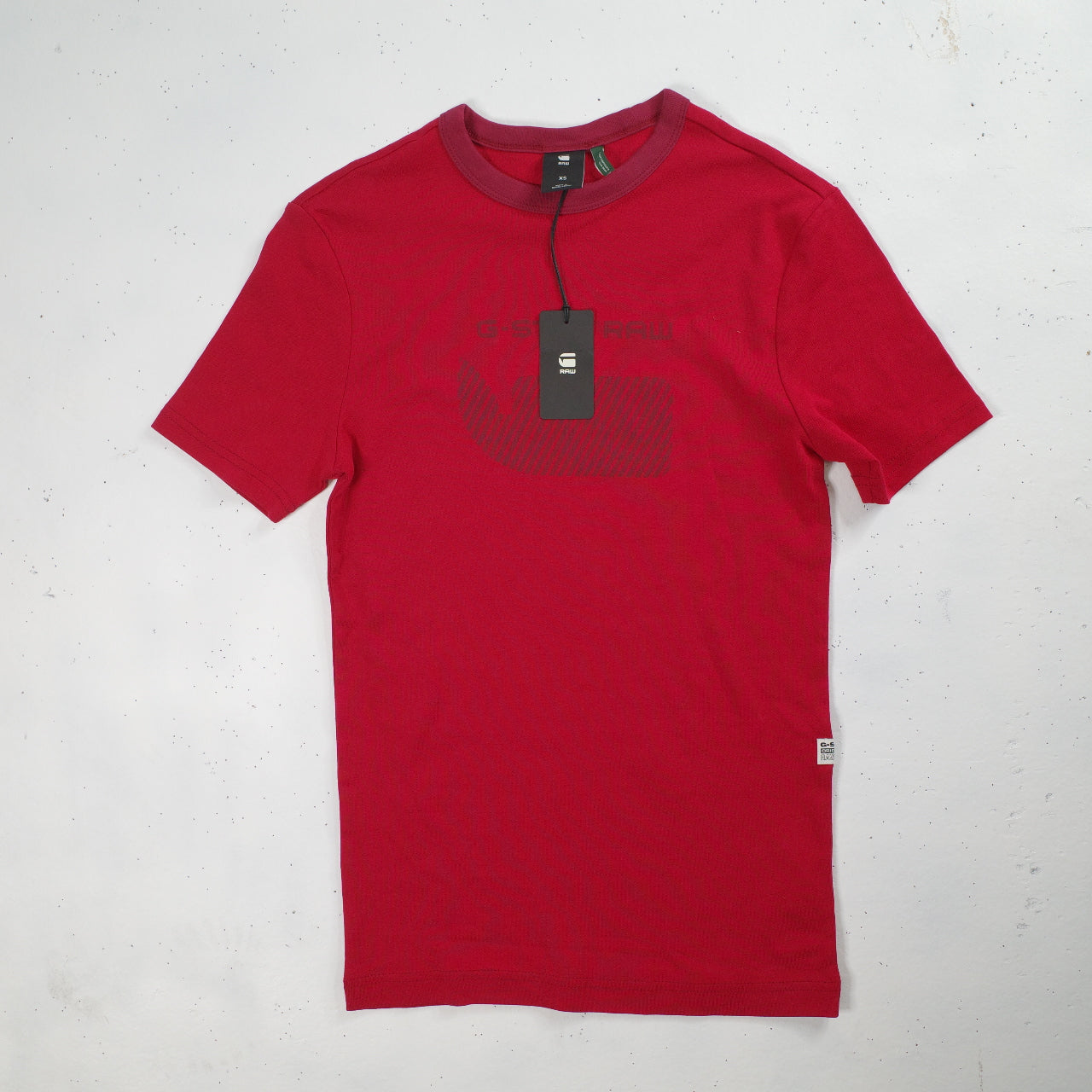 G-STAR Womens Slim Fit Graphic T-Shirt Top Chilli Red XS Short Sleeve New