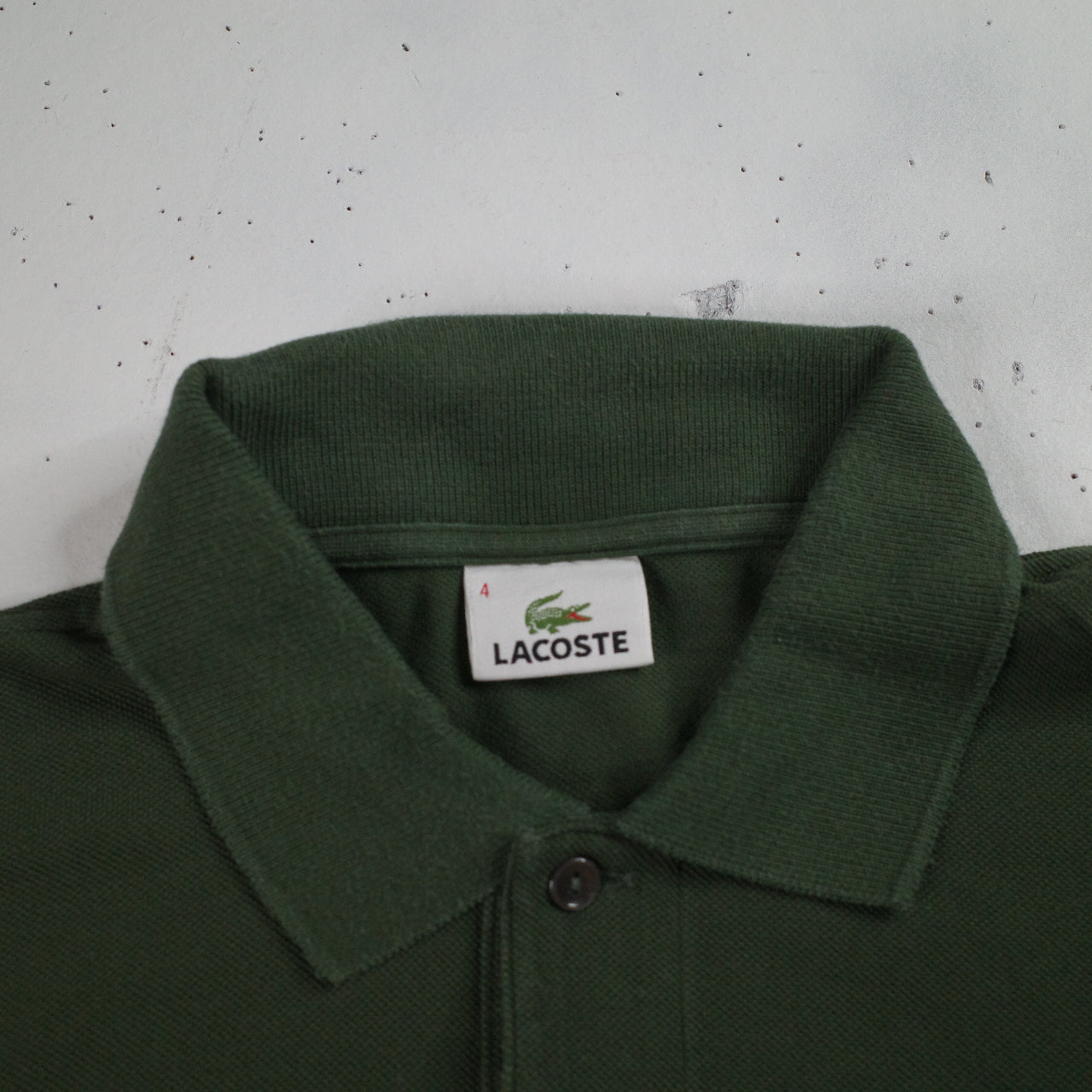 Vintage Lacoste Polo Shirt Dark Green Short Sleeve Mens Size 4 Medium