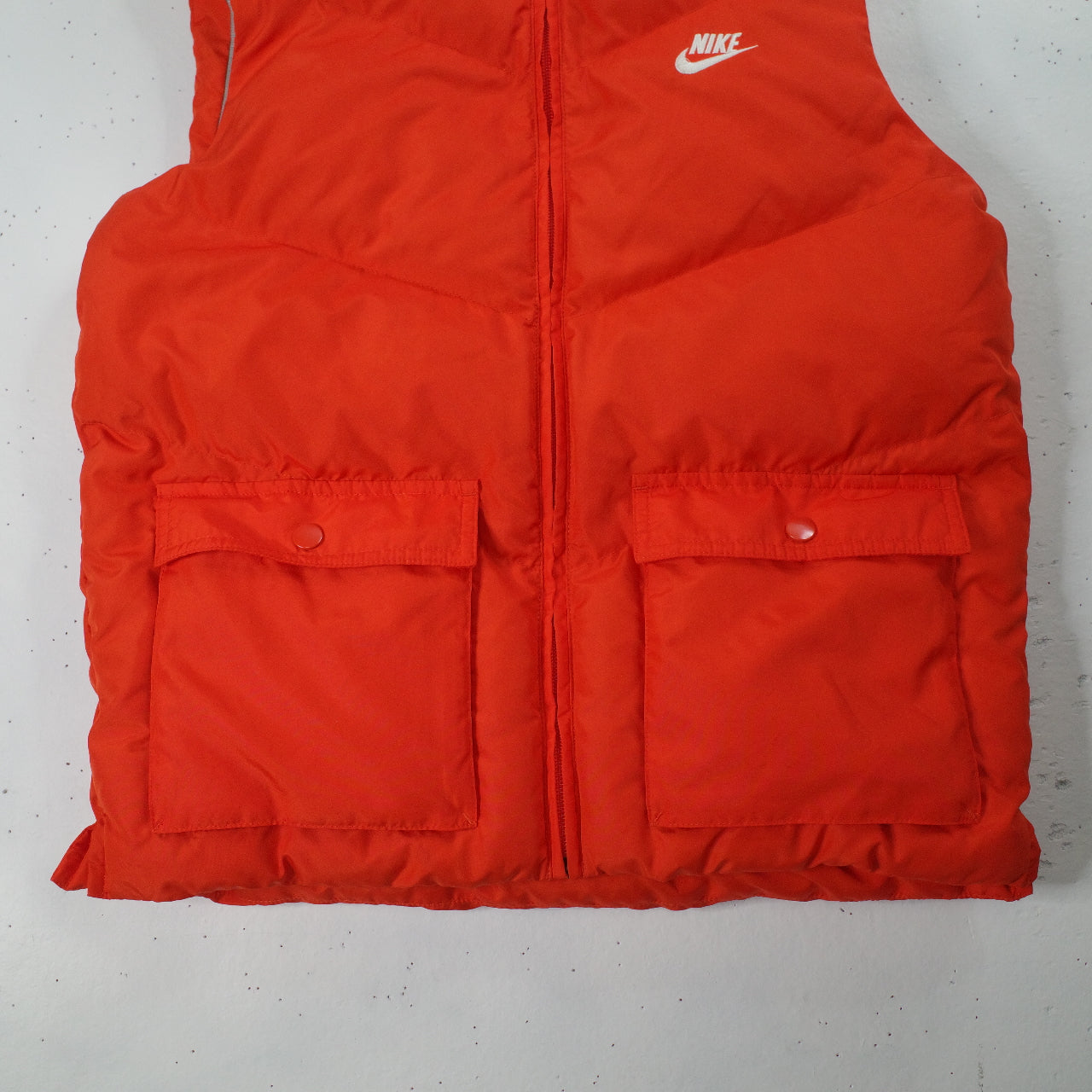 Vintage Nike Athletics Department Orange Puffer Track Field Detachable Hood Men's Small