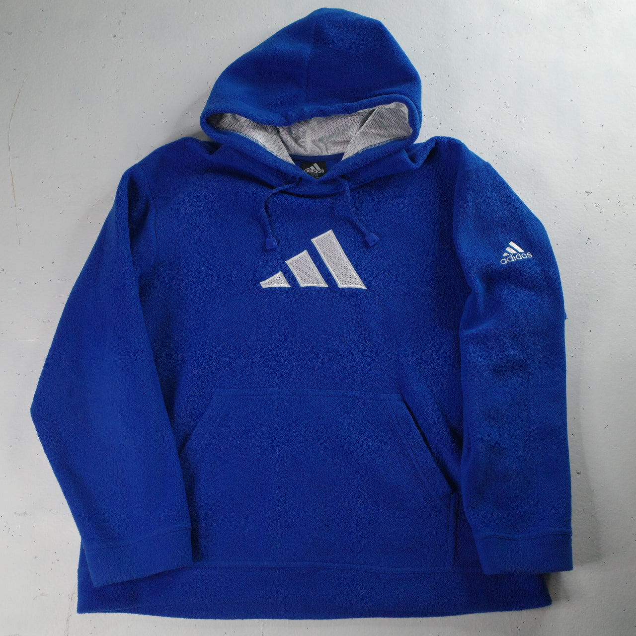 Vintage Adidas Trefoil Hoodie Fleece Vintage 1990s Mens Small Navy