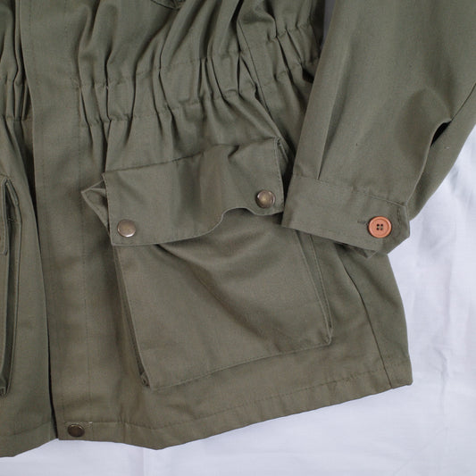 Zig Zag Army Jacket Green Medium