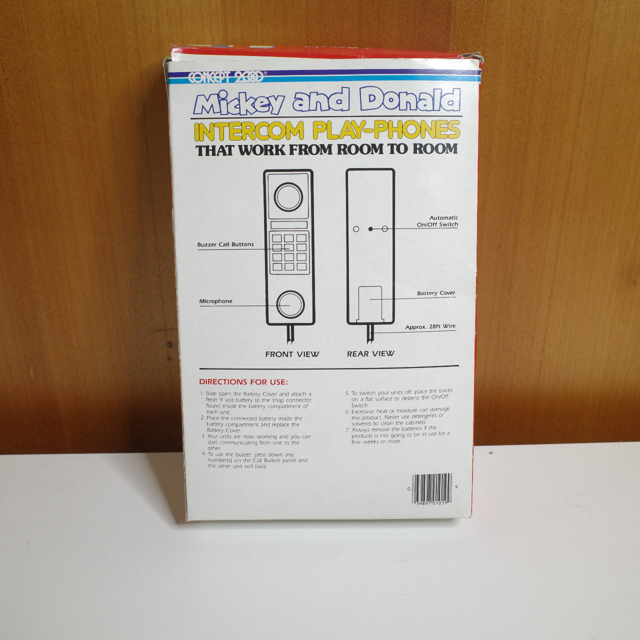 Vintage Mickey Mouse Donald Duck Intercom Play Phones Concept 2000