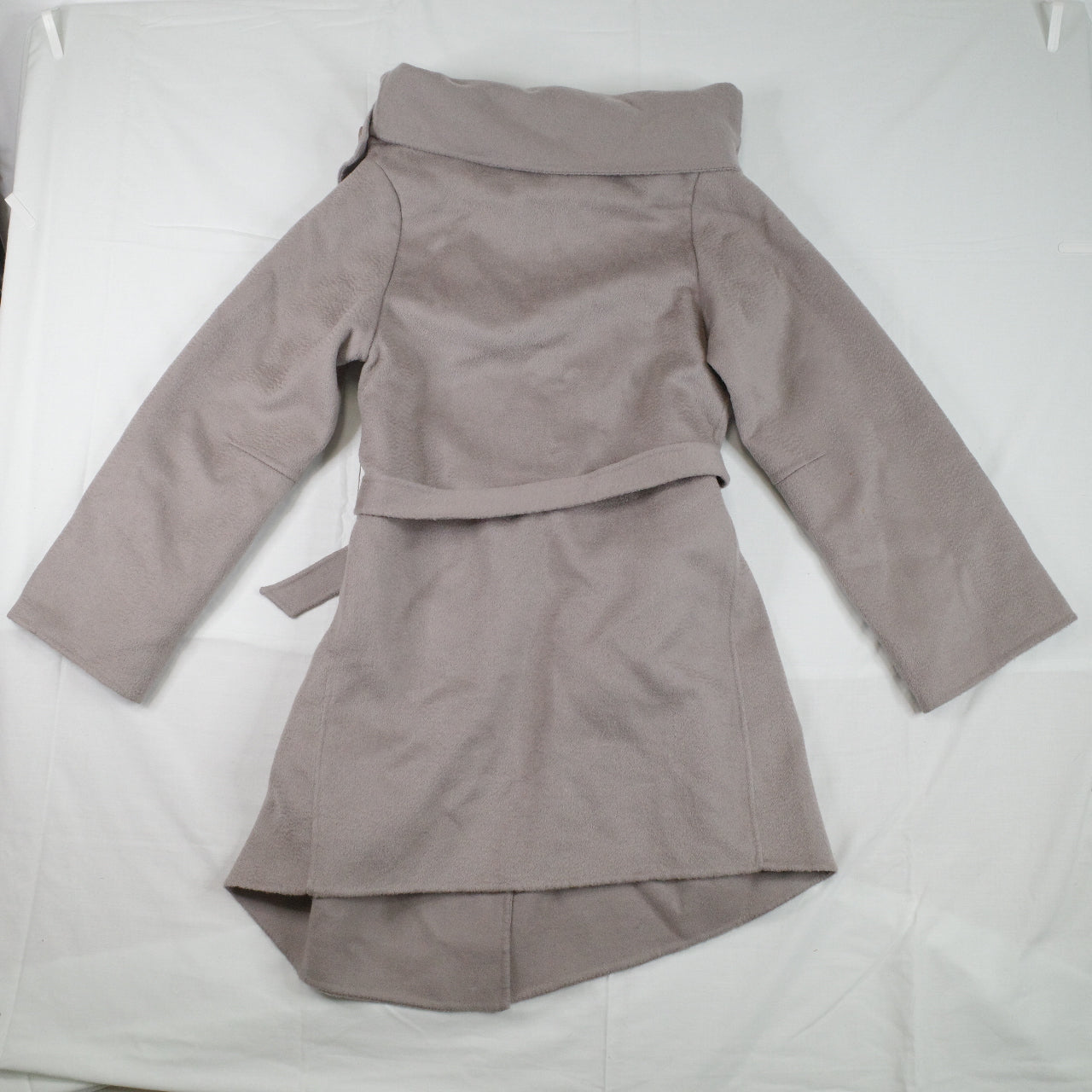 Max Mara Studio Light Brown Wool Shawl Coat Womens Tessuto Womens Large