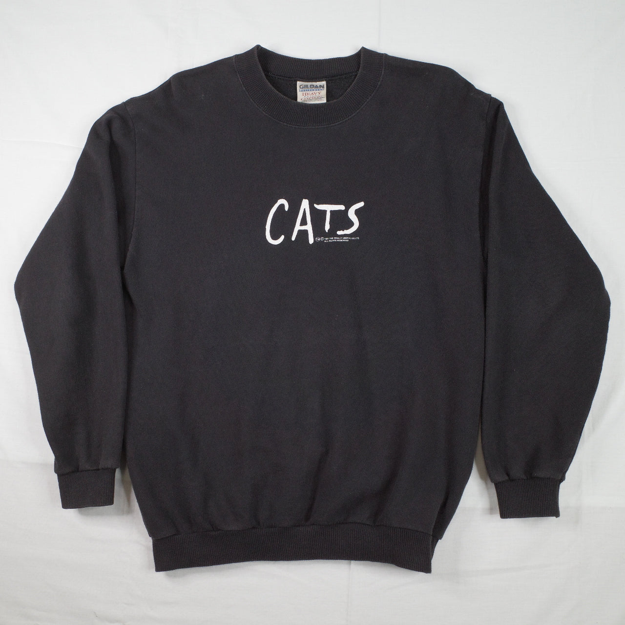 Vintage 1981 Cats Broadway Show Black Crewneck Mens Medium