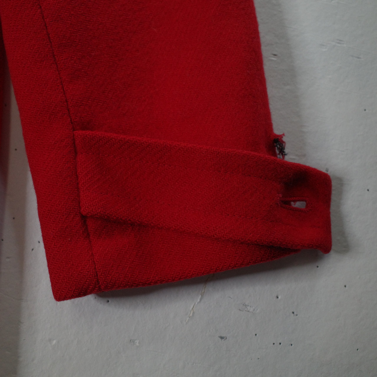 Pendleton Double Breasted 1970's Pea Long Wool Red Coat Women's 8 USA Made