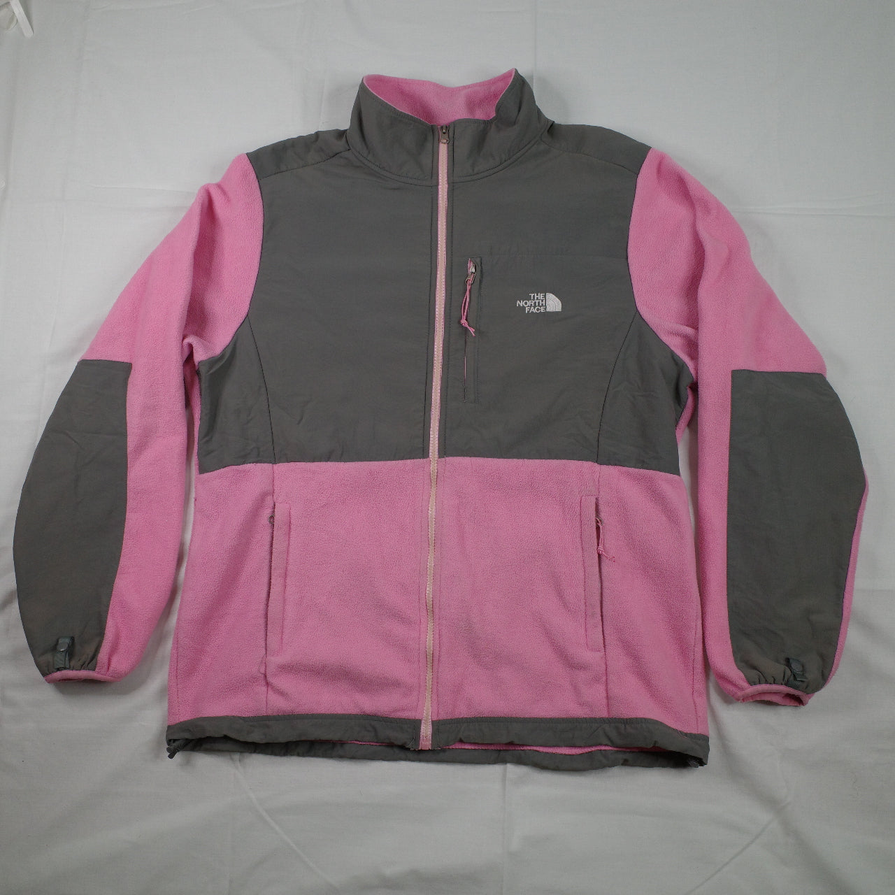 The North Face Jacket Pink Gray Denali Polartec Full Zip Fleece Women's XXL