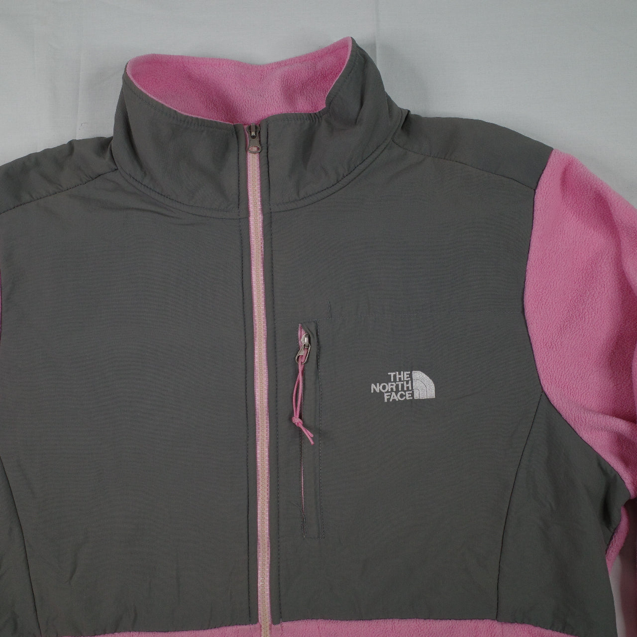 The North Face Jacket Pink Gray Denali Polartec Full Zip Fleece Women's XXL