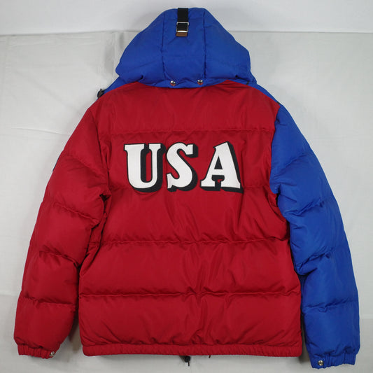 Polo Ralph Lauren Alpine Suicide Downhill Ski Down Puffer Jacket Mens Medium NWT RARE