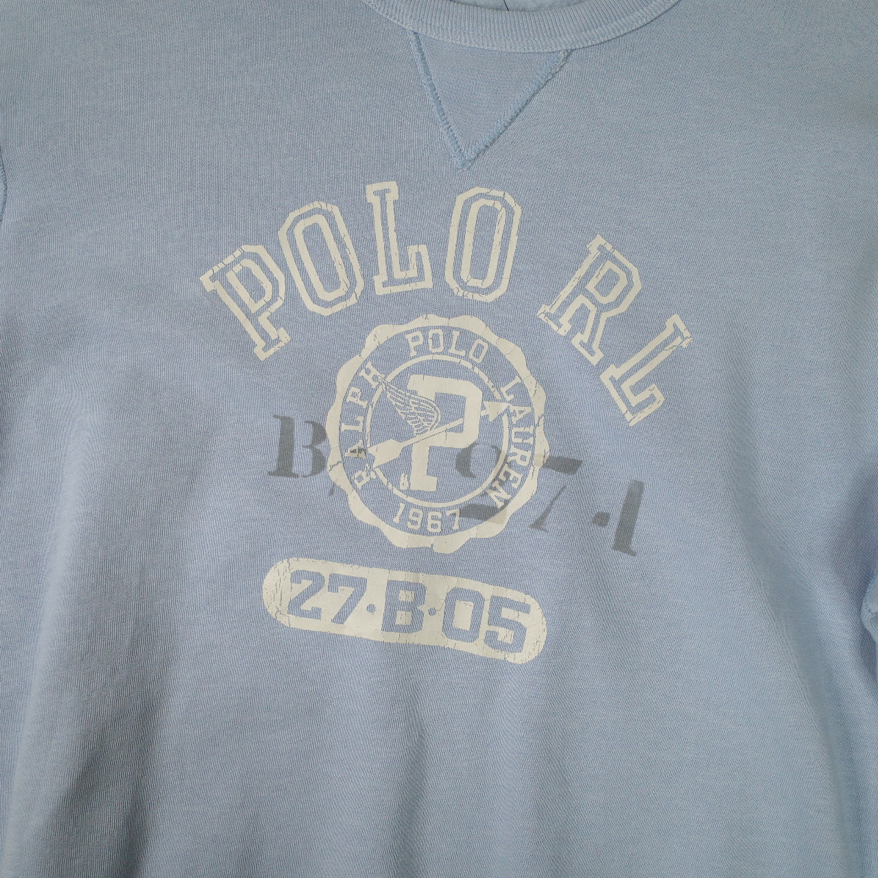 Polo Ralph Lauren Baby Blue Polo RL Crewneck Sweater Mens Large NWT