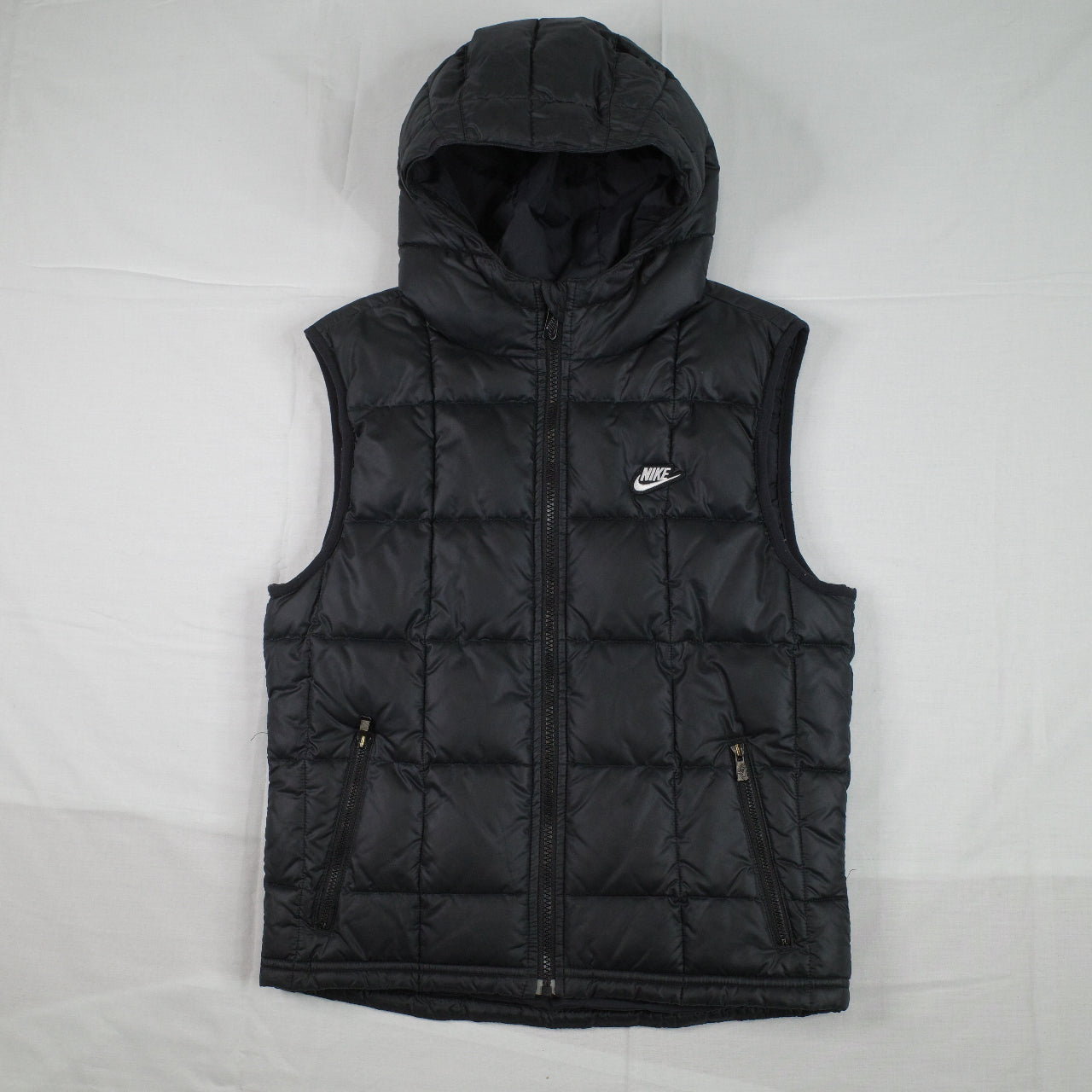 Vintage Nike Sportswear Puffer Vest Quilted Grey Tag Womens Small