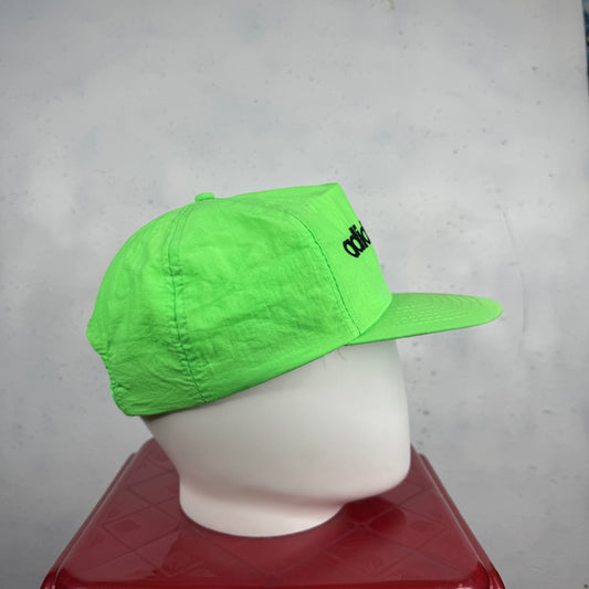 Vintage Adidas Hat Adult Neon Green Nylon Snapback Cap